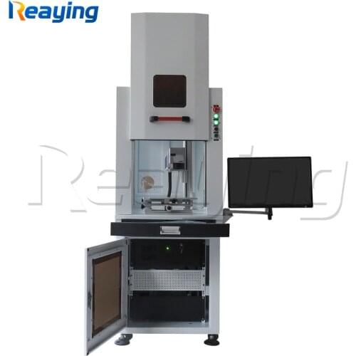CNC fiber safety seals enclosed 50W portable fiber laser marking machine for Jewelry