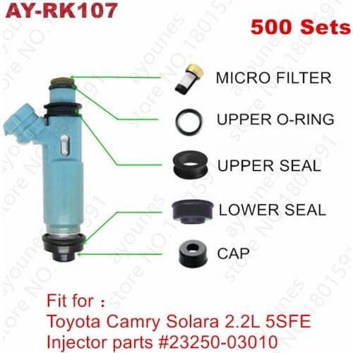 500sets fuel injector repair kit for Toyota Camry Solara 5SFE Engine Car Replacement For Parts #23250-03010 (AY-RK107)
