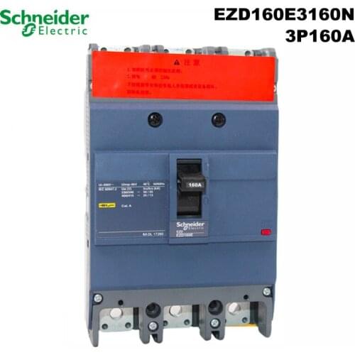 Schneider EZD 3P 160A 125A plastic shell MCB distribution protection circuit breaker air switch EZD160E3160N New original