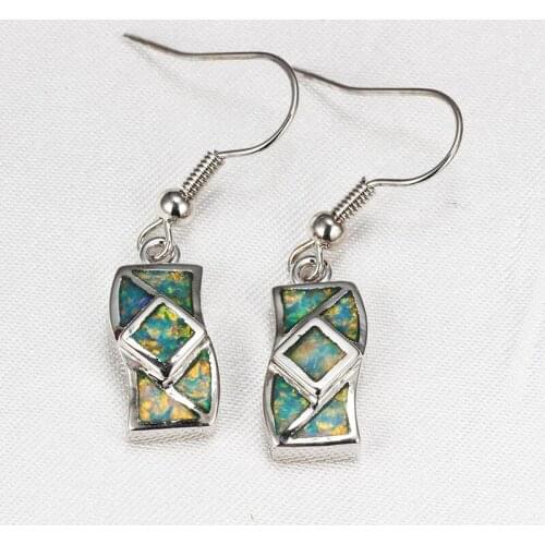 Green Pink Opal Earrings ER358