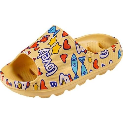 NEWDISCVRY Women Anime Pattern Slippers Outdoor Summer Beach Sandals Fashion Fish Mouth Slippers Printed Womens Non-slip Slides