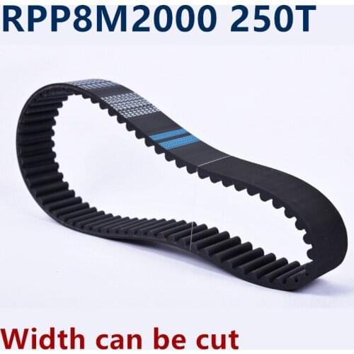 Bicycle P8M synchronous Timing belt RPP2000-P8M Width 10mm/12mm/20mm/25mm Rubber RPP8M closed-Loop belt