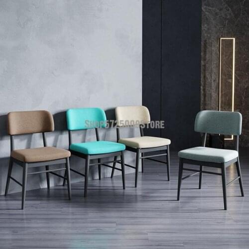 Nordic makeup chair home bedroom girl dressing light luxury desk stool backrest fabric dining chair simple and modern