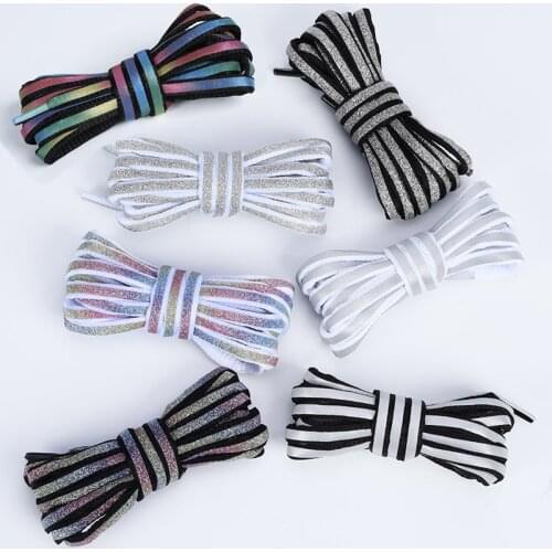 Semicircle Shoe Laces Reflective Young Men And Women Night run Shoelaces Can Weave Bracelets Used For Sneakers Shoelace