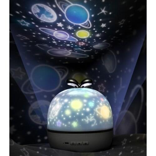 Cartoon Trojan Star Projector Luminous Toy Bedroom Room Decor Koranic Night Light Sea Animal LED New Year Birthday Gift Girl Kid