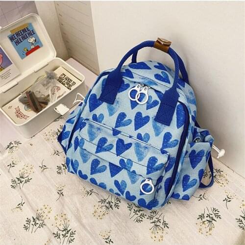 Women Backpack Students Schoolbag Books Girls Ins Fashion Traveling Shopping Shoulder Multifunctional Patchwork Splicing Colour