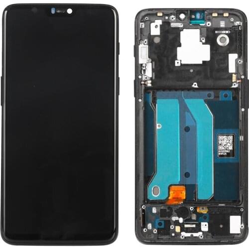 For Oneplus 6 1+ 6 LCD Display A6000 A6003 Digitizer Screen Touch Panel Sensor Assembly Replacement WIth Frame