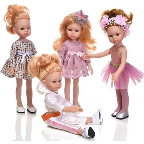 1/6 BJD Girl Doll Dress Up Complete Silicone Beauty Toys Freckle Face Cute Dolls Best Gifts for Girls Fashion Cloth Suit Pock
