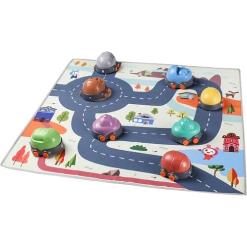 1 Set Stacking Car Toy With Activity Play Mat Baby Beach Bath Toys Boy 2022 Christmas New Year Gifts Sets For Children