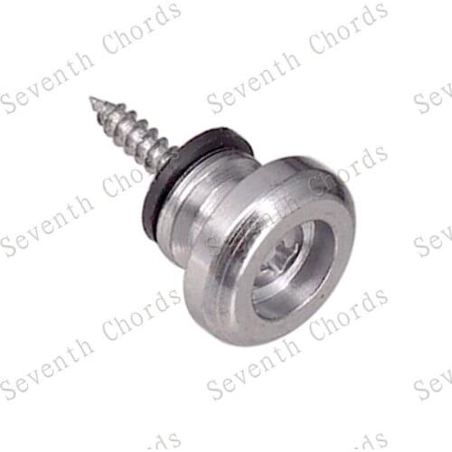 2Pcs/lot Chrome plated silver acoustic electric guitar strap Lock Guitar accessories Parts Musical instruments