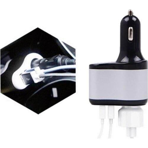 3.1A 12-24V New Dual USB Electronic Cigarette Lighter Car Lighter Charger Socket Splitter Adapter Charger for Phone