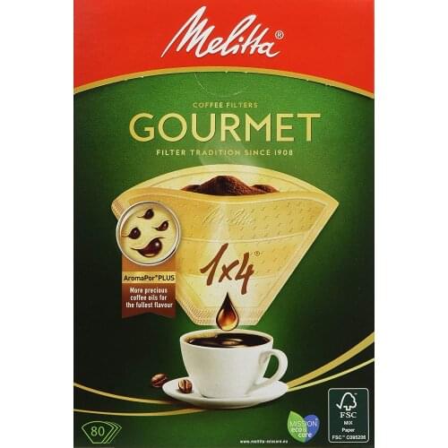 Melitta Gourmet 1/4 Aromatic Coffee Filter Papers 80 pcs in Box