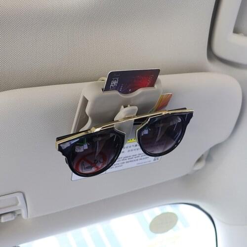 Car Organizer Card Holder Sun Visor Clip Sunglasses Holder For Toyota Corolla RAV4 Camry Prado Yaris Auris Hilux Prius Cruiser