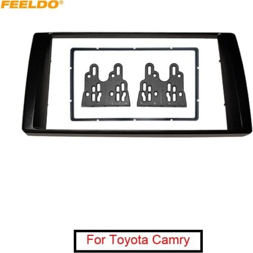 FEELDO Car Radio 2DIN Fascia Panel Frame Adaptor For Toyota Camry (American) Stereo Plate Frame Installation Fit Kit #FD4872