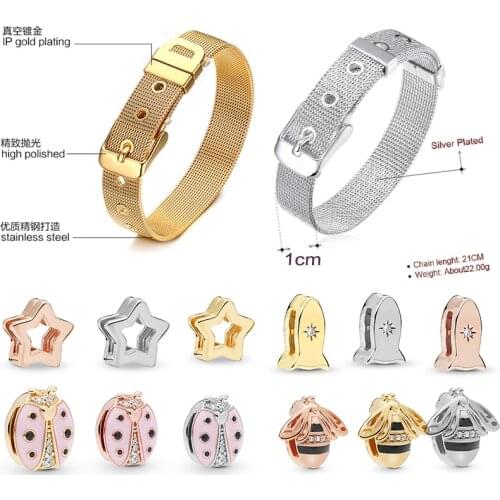 BRACE CODE New Fashion 10mm Mesh Bracelet & Accessories, Enjoy DIY Handmade Fun Fit Original Fine Strap Bracelet Charm Gift