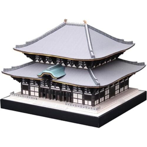 The Todaiji Temple Paper Model Handmade Stereo Geometry Origami DIY Papercraft Children Toys Wall Decoration Adult Craft