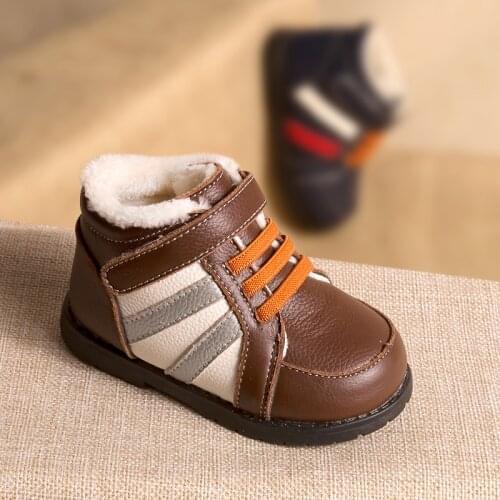 Phynier Casual shoes winter section 1-3-5 year old boy warm cotton shoes baby school shoes soft bottom machine shoes
