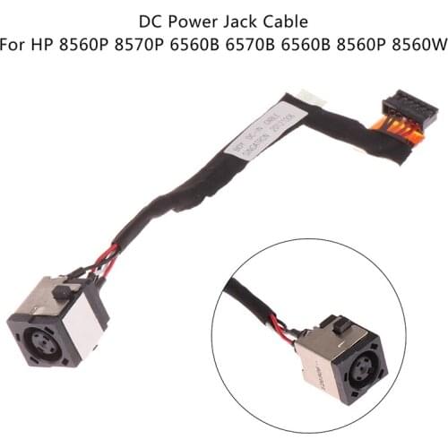 For HP ProBook EliteBook 6550B 6560B 6565B 6570B 8560P 8560W 8570P 350712Q00-600-G DC Power Jack with Cable Socket New