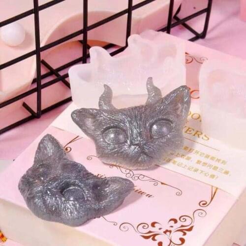 Silicone Mold 2/3-eye Cats Head Jewelry Making DIY Handicraft Mould Epoxy Tool DIY Craft epoxy silicone mold resin glue mold