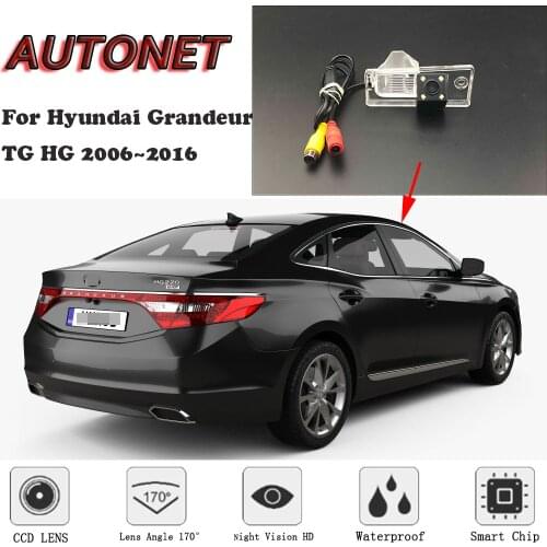 AUTONET HD Night Vision Backup Rear View camera For Hyundai Grandeur TG HG 2006~2016 CCD/license plate Camera or Bracket