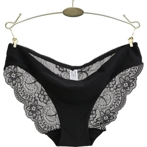 Summer Hot Sales Lace Panties Womens Underwear Sheer Lace Briefs Knickers Thongs & Tangas XL XXL Big Size Printing Panties