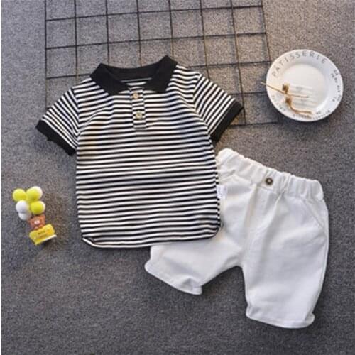 Summer Suit Boy Sets Baby Clothes Sports Suit For Children Baby Boy Clothes Set Summer Cotton Short Sleeves And Shorts Set
