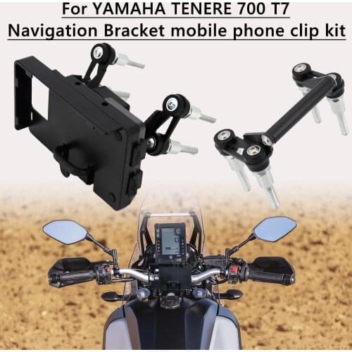 Navigation Bracket For Yamaha Tenere 700 T7 T700 XT 700 Motorcycle Handlebars Phone USB Navigation Bracket mobile phone clip kit