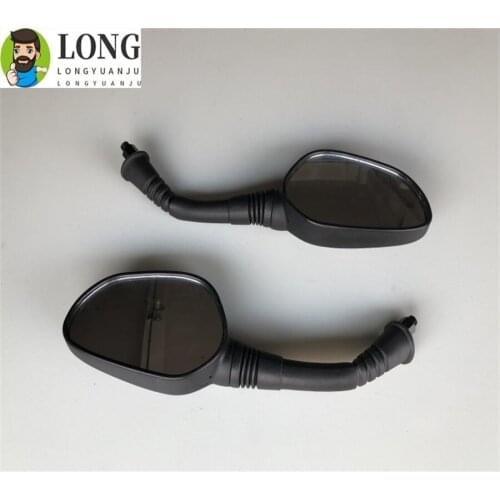 A Pair 10mm Black Motorcycle Rearview Mirror Motorbike Reflective Mirror Universal Accessories