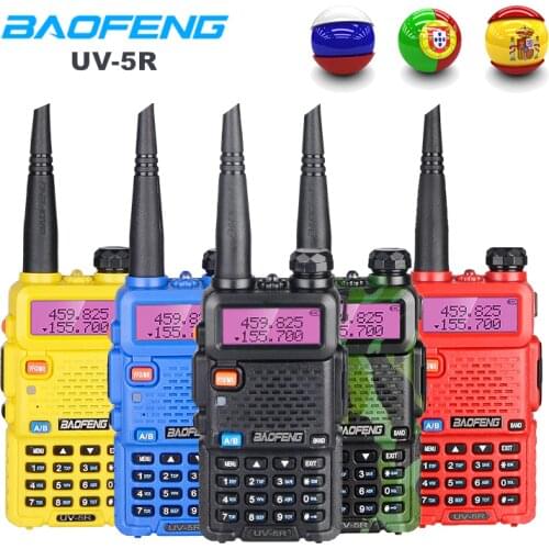 Baofeng UV 5R Walkie Talkie Portable CB Radio Station Dual Band UHF VHF Hunting Ham Radio 5W HF Transceiver UV5R Two Way Radio