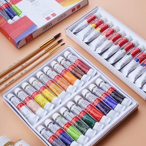 Professional 12ml Oil Paint 12/18/24Color Set for Artist Oil Painting Drawing Art Color Paint Supplies paints L1