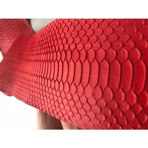 SP007 Red Genuine Skin for Leather DIY, Real Skin for Belt Bag