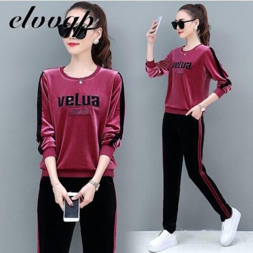 Spring Autumn 2 Piece Set Women Fashion Elegant Letters Printed Sweatshirt+pants Suit Tracksuits Long Sleeve Sportswear Outfit