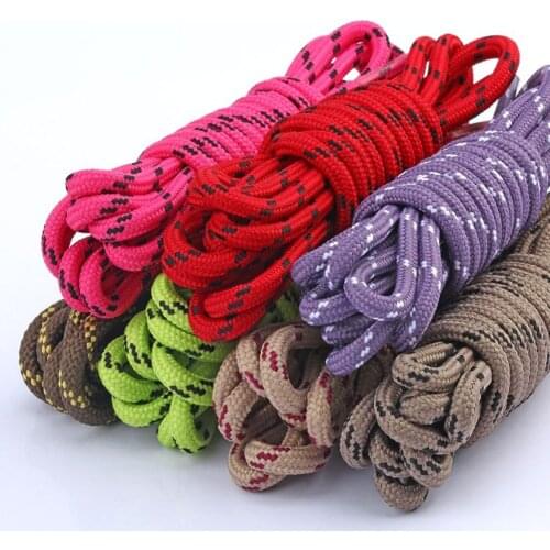 80-120cm Outdoor Round Rope Hiking Shoes Laces Striped Wear Resistant Sneakers Boot Shoelaces Strings For Men And Women Sports