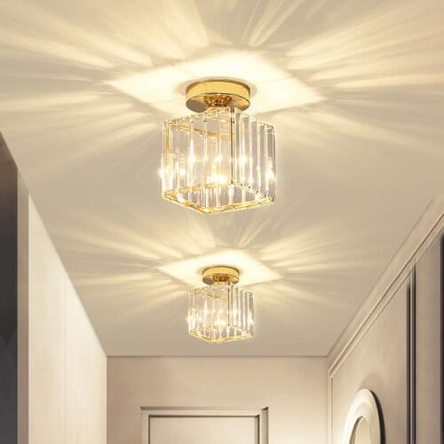 Modern Led Ceiling Light Crystal Ceiling Lamp for Living Room Bedroom Hanging Lamp Kitchen Light Fixtures Corridor Home Decor