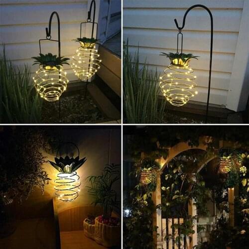 Solar Powered LED Lights Garden Yard Home Pineapple Lawn Lamp Ornament Outdoor Decor Sculpture Garden Statues Christmas Decor