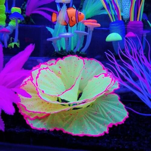 Aquarium Ornament Decoration Fish Tank Landscaping Simulation Lettuce Coral Underwater World Micro Landscape C6UE