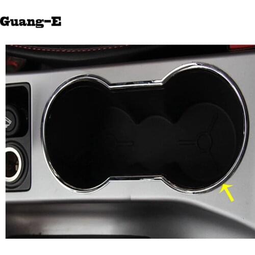 Top car detector inner interior trims ABS chrome Center Console Cup gear box frame 1pcs for Ford Kuga 2013 2014 2015 2016