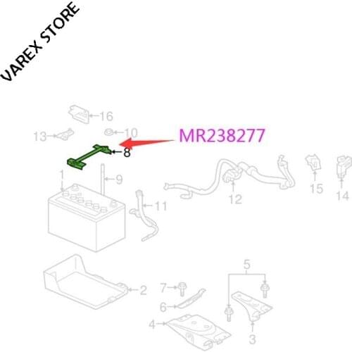 Battery upper fixing bracket for Mitsubishi Outlander OEM: MR238277
