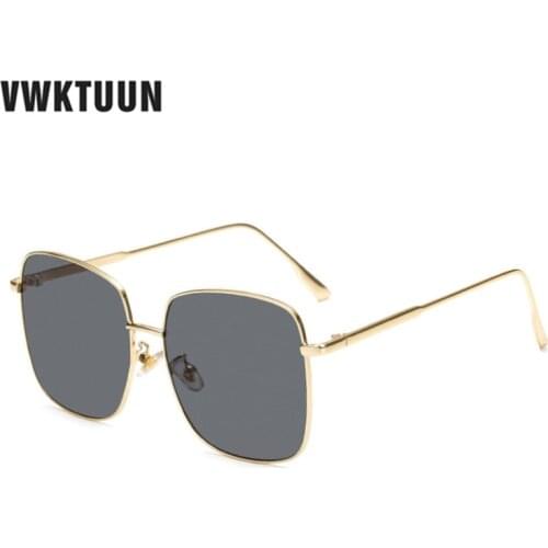 VWKTUUN Sunglasses Women Men Square Sunglass Vintage Oversized Sun glasses For Women Retro Metal Frame Eyewear Accessory