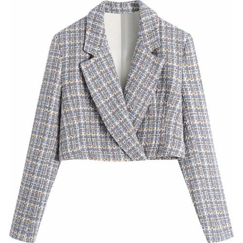 2021 New Women 2 piece set suit Cropped Blazer and Mini Skirt Elegant High Fashion Chic Lady Woman two piece blazer skirt set