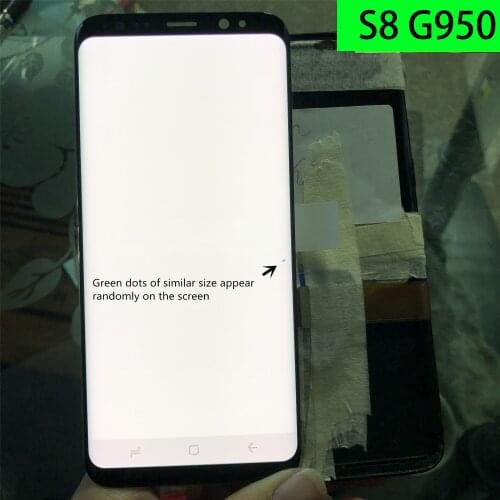 Original Super Amoled LCD For Samsung Galaxy S8 display for SAMSUNG S8 G950 G950F Display Touch Screen Digitizer with dead pixel