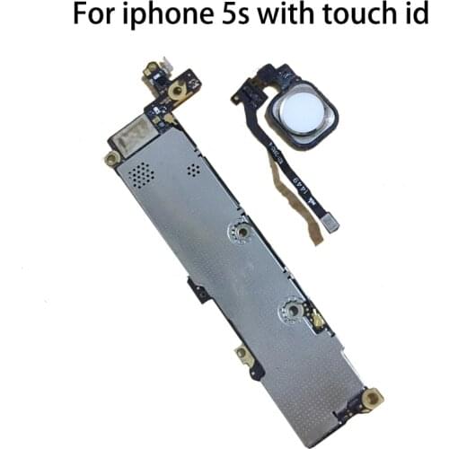 100% Original Unlocked Working Motherboard With Touch ID For Iphone 5S Mainboard Install IOS System Logic Board With Chips