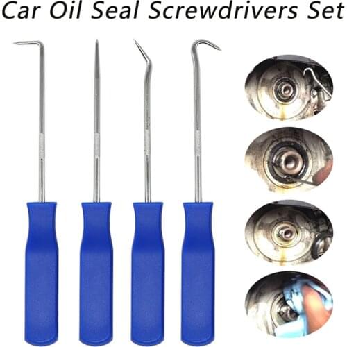 4Pcs 135mm Car Auto Vehicle Oil Seal Screwdrivers Set O-Ring Seal Gasket Puller Remover Pick Hooks Tools Dropshipping