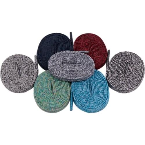 7MM Colorful Mixed Polyester Durable Shoelace Red Blue Navy Grey High Ranking Material Making 2021 Fashion