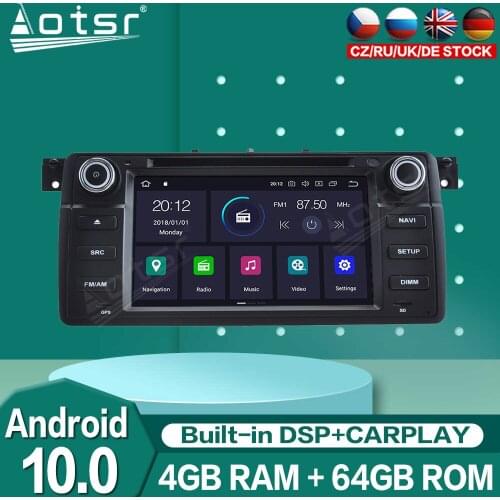 Android 10.0 Carplay Audio Car radio For BMW Serie 3 E46 M3 1998-2006 Car Multimedia Player DVD GPS Navi Stereo Unit Recorder