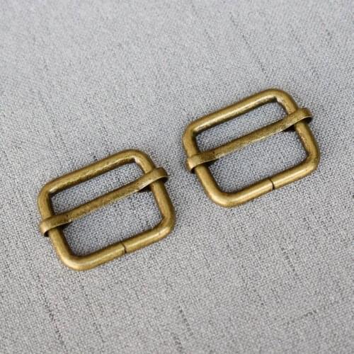 Bronze 1 piece 25mm Metal Slider Adjustable Buckle Handbag Strap For Bag DIY Accessories