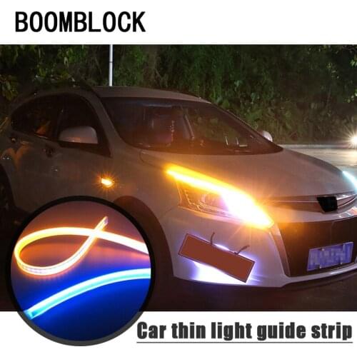 Daytime Running Flowing Lamp Headlight Flexible Soft Tube Guide Strip For Lada granta vesta Honda Civic 2006-2011 Accessories