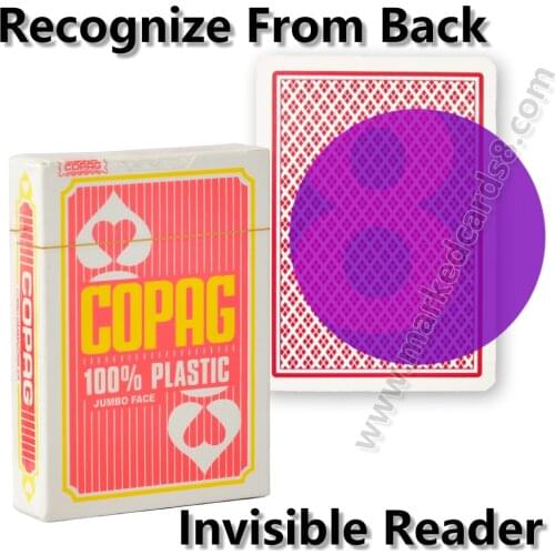 Copag Marked Playing Cards for Contact Lenses Plastic Anti Cheat Poker for Party Magic Tricks Waterproof Board Game Deck