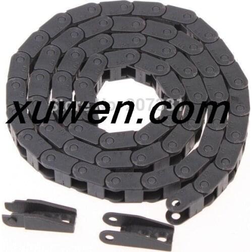 7mm x 7mm R15 Plastic Cable Drag Chain Wire Carrier with End Connector Length 1m for 3D Printer CNC Router Machine Tools