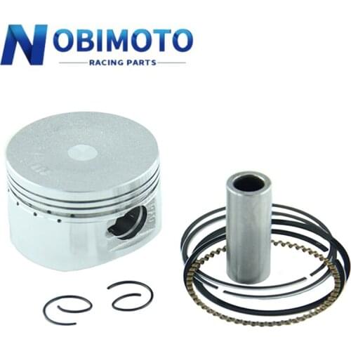 Piston Ring Pin Set Kit Assy motorcycle 52.4mm Piston 15mm Pin Ring Set for GY6 125cc Air Cooling Engine ATV Scooter 2HH-116